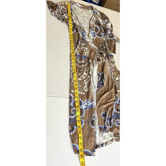 Emilio Pucci Firenze True Wrap Dress IT 44 US 10 / 12 Signature Print Made Italy - Picture 7 of 13